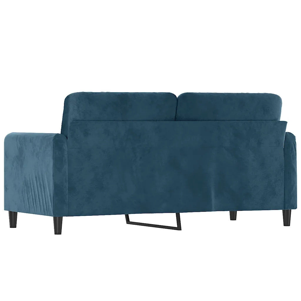 Divano a 2 Posti Blu 140 cm in Velluto 359451