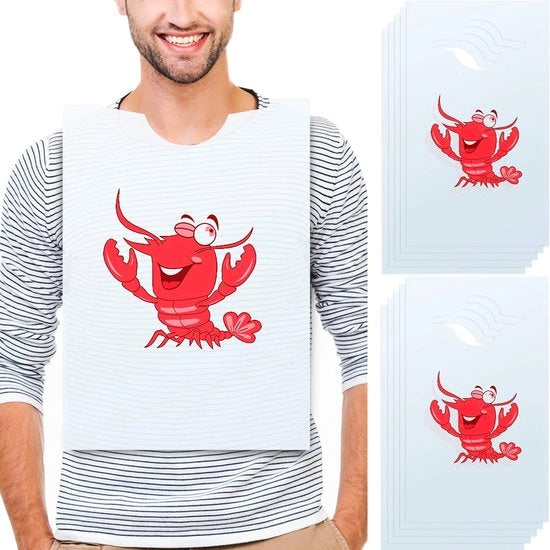 30 pezzi di gilet di granchio 23,25 pollici articoli da festa di granchio giocattoli di plastica frutti di mare gilet divertenti per adulti
