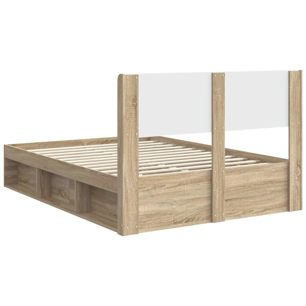 Struttura del letto con stoccaggio e testata Rovere Sonoma 3414205