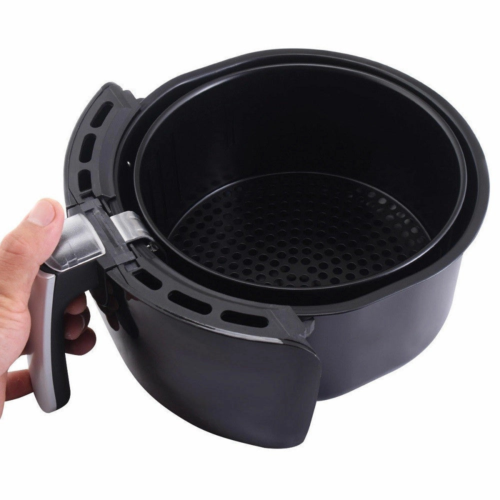 Trade Shop - Friggitrice Ad Aria Calda Professionale Nera 1500w 2,8lt Senza Olio E Grassi -