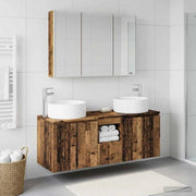 Set di Armadi da Bagno 4 pz Legno antico Legno ingegnerizzato 3406589