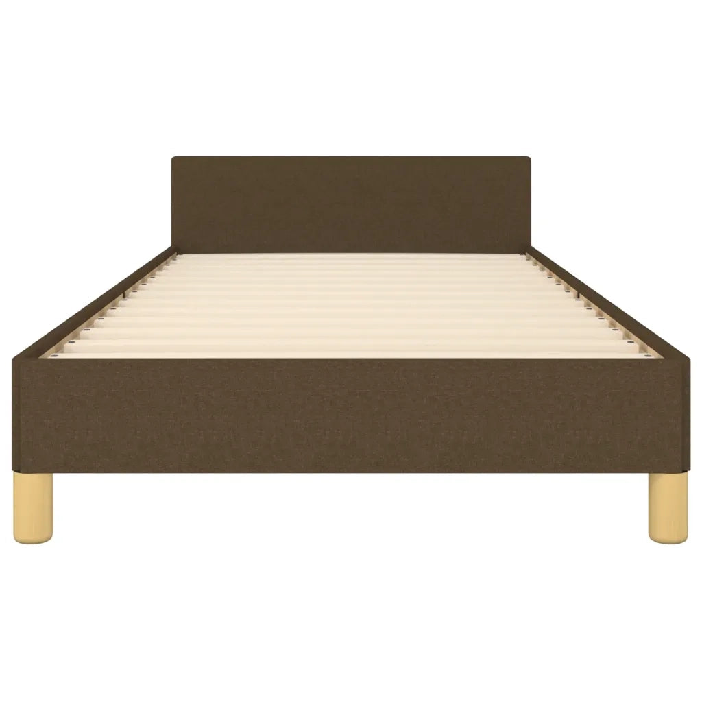 Giroletto senza Materasso-Struttura Letto Marrone Scuro 90x200 cm Tessuto 765541