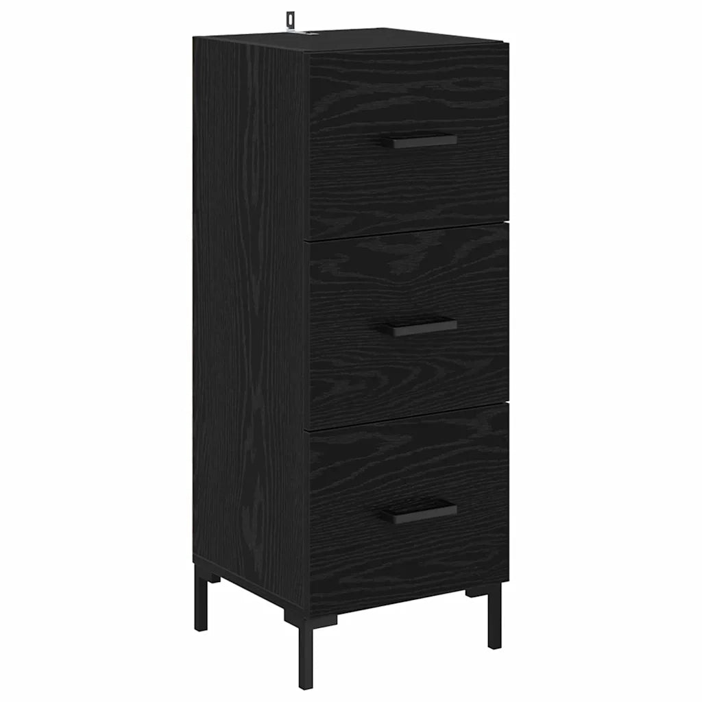 Credenza Rovere Nero 34,5 x 34 x 180 cm Legno multistrato 3416226