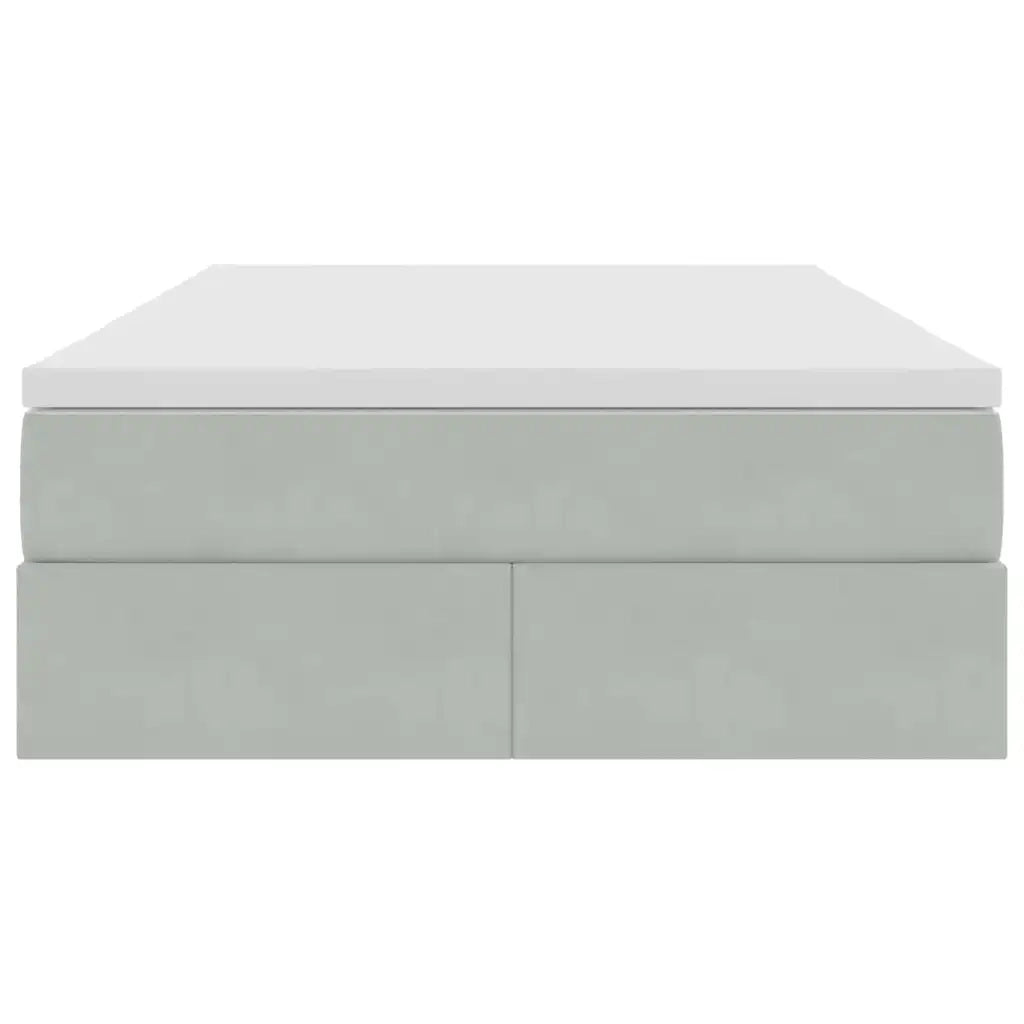 Letto con contenitore e materasso Grigio chiaro 120 x 200 cm 3370293