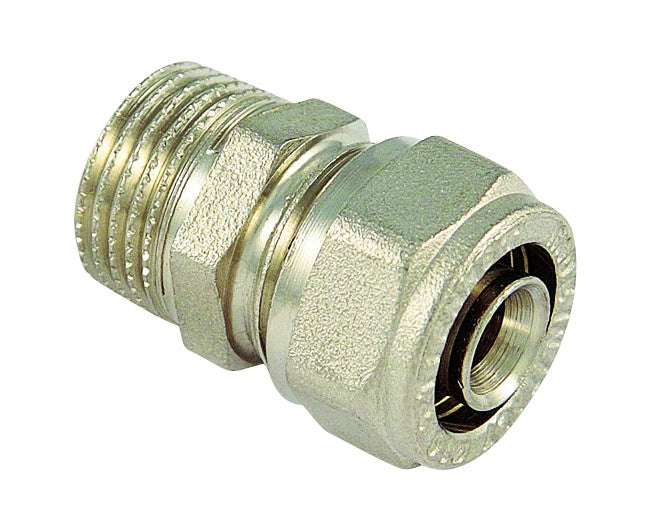 RACCORDO DIRITTO MASCHIO PER TUBO MULTISTRATO MODELLO AL-COBRAPEX 3/4 ø20   TIEMME RACCORDERIE SPA