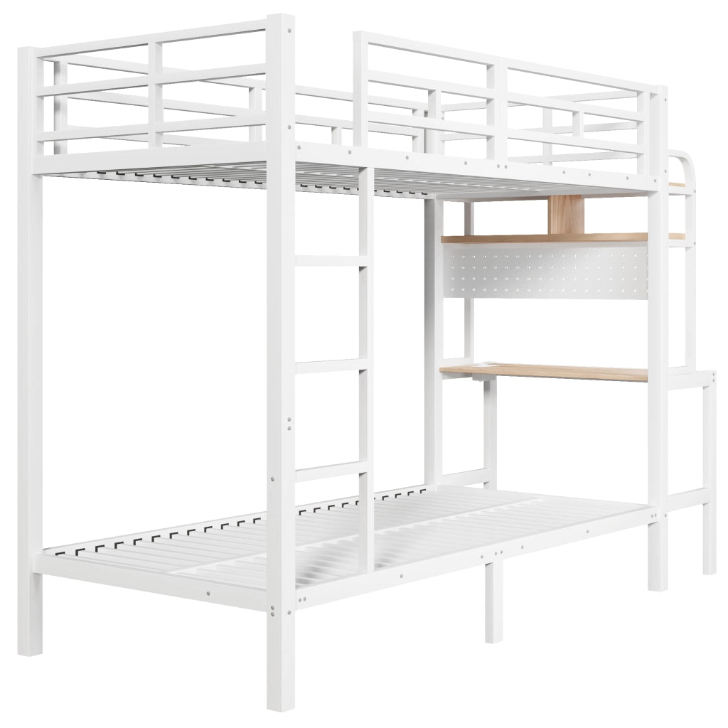 letto a castello metallo bianco 90 x 200 cm
