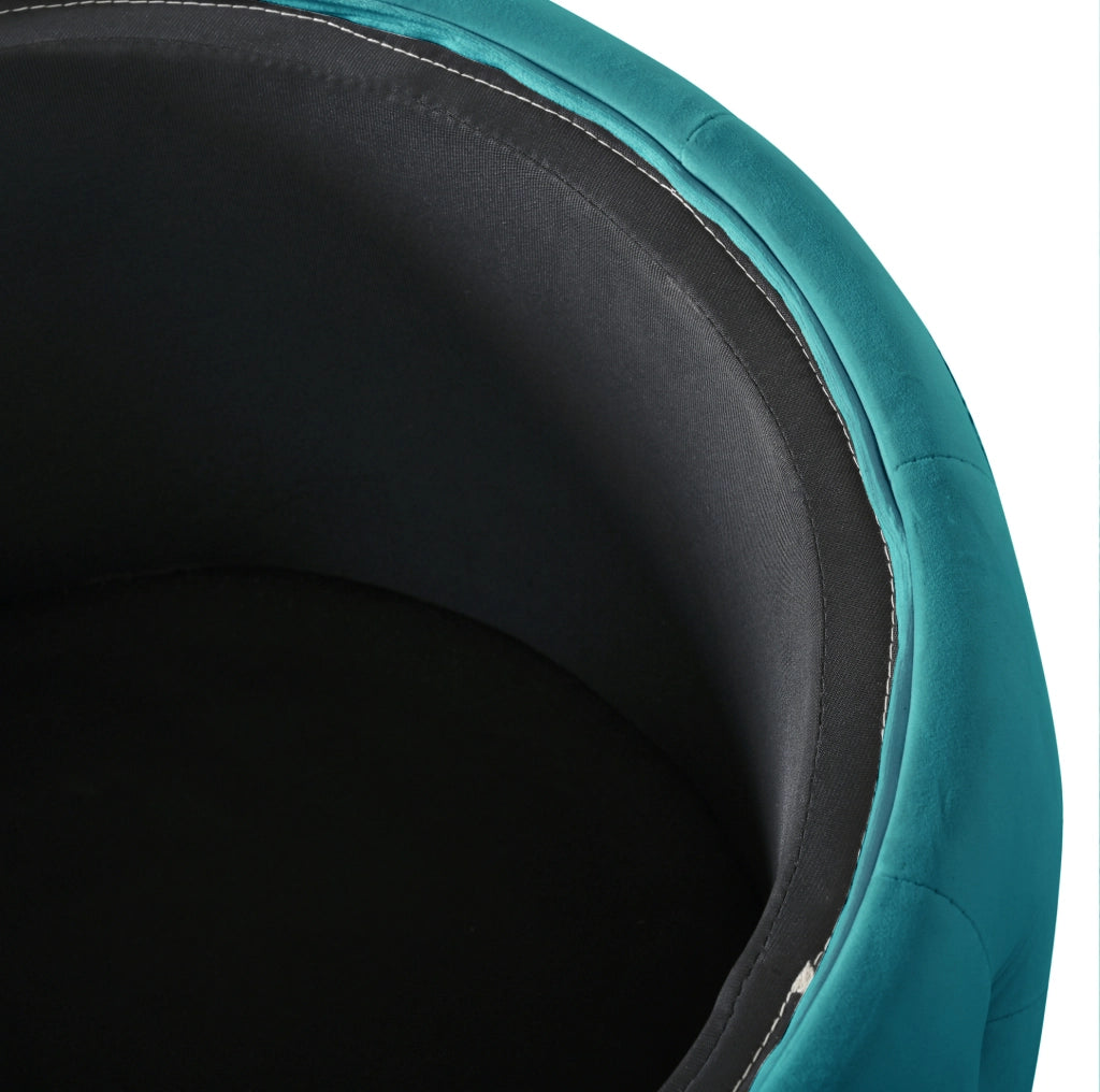 Set di 2 Pouf Nesting in Velluto Blu con Portaoggetti e Vassoio in Legno, Design Salvaspazio 4-in-1, Ø 58 cm
