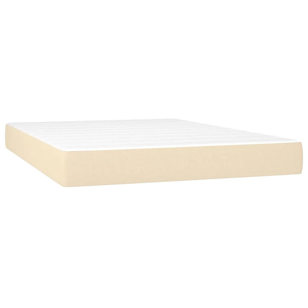 Giroletto a Molle con Materasso Crema 140x19 cm in Tessuto 3142014
