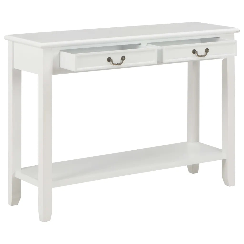 Tavolo Consolle | Tavolo d'Ingresso Bianco 110x35x80 cm in Legno