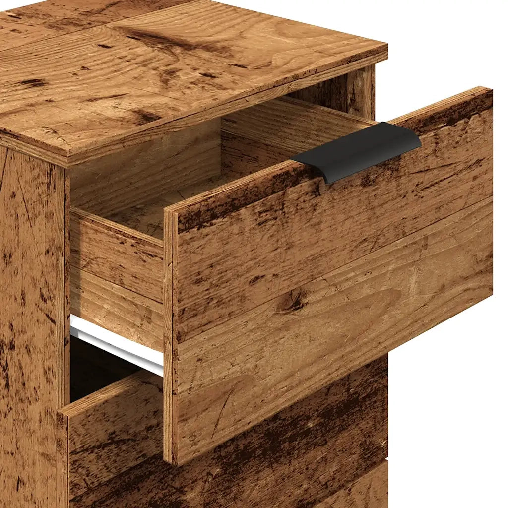Comodino-Tavolino da notte Legno Vecchio 40x36x65 cm in Legno Multistrato 102973