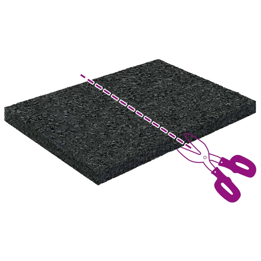 Pad per patio in granuli di gomma Nero 6 x 9 x 0,6 cm Gomma 42027226