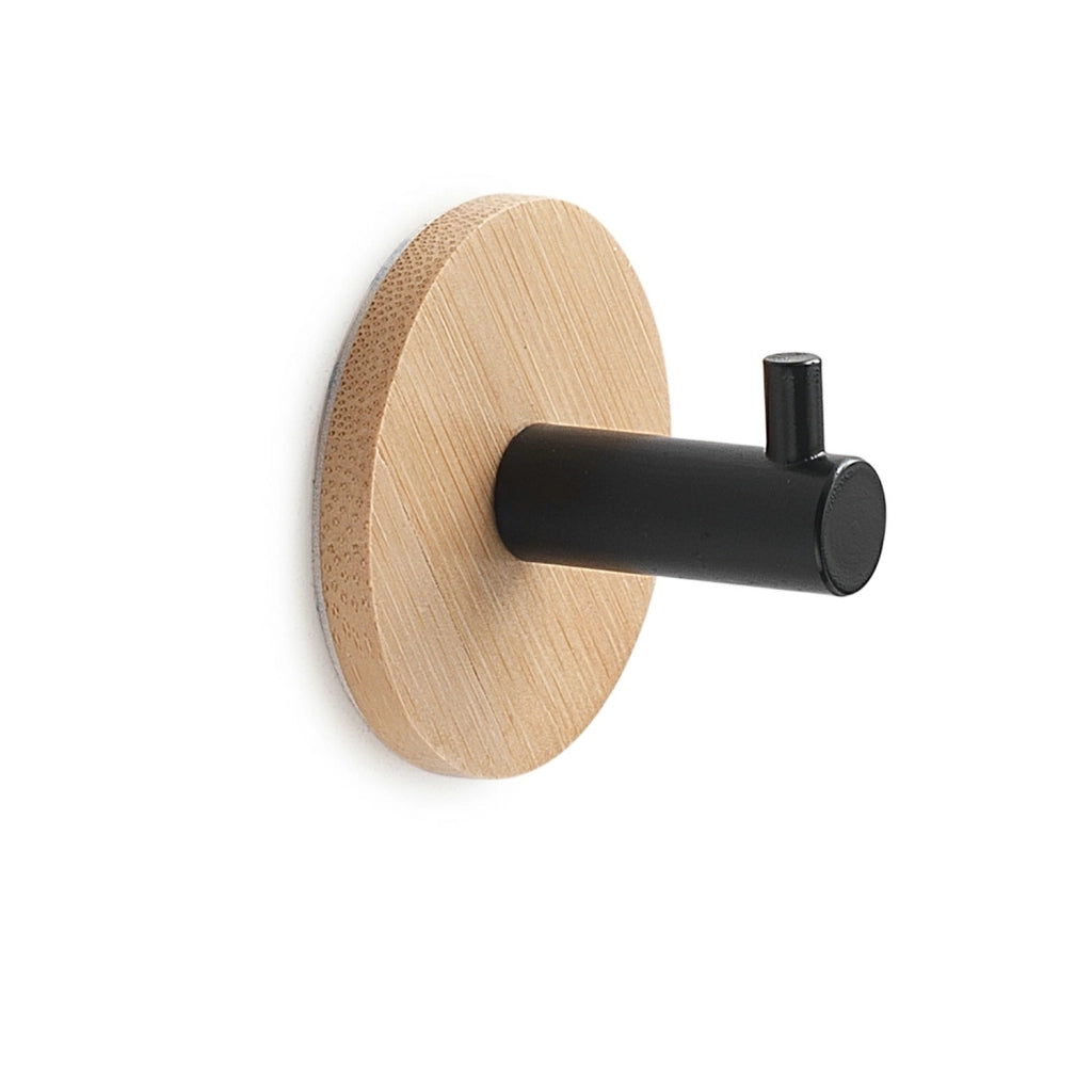 APPENDIABITI SINGOLO JUNCOS BAMBOOM TONDO BAMBU'/NERO MATT - GEDY