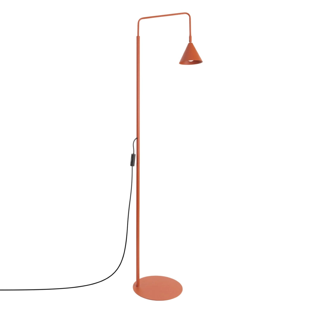 Lampada da terra NOX ocra rossa