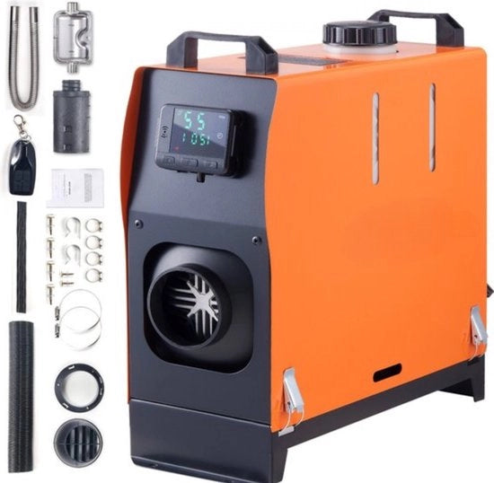 Riscaldatore a Diesel - 12V 5KW - LCD & Riscaldamento Efficiente con Fornello a Stanziatura