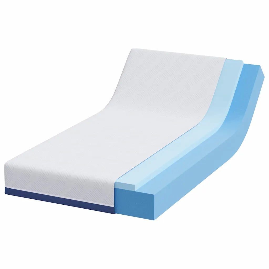 Materasso Bianco e Blu 100 x 200 cm Tessuto Jacquard 4106339