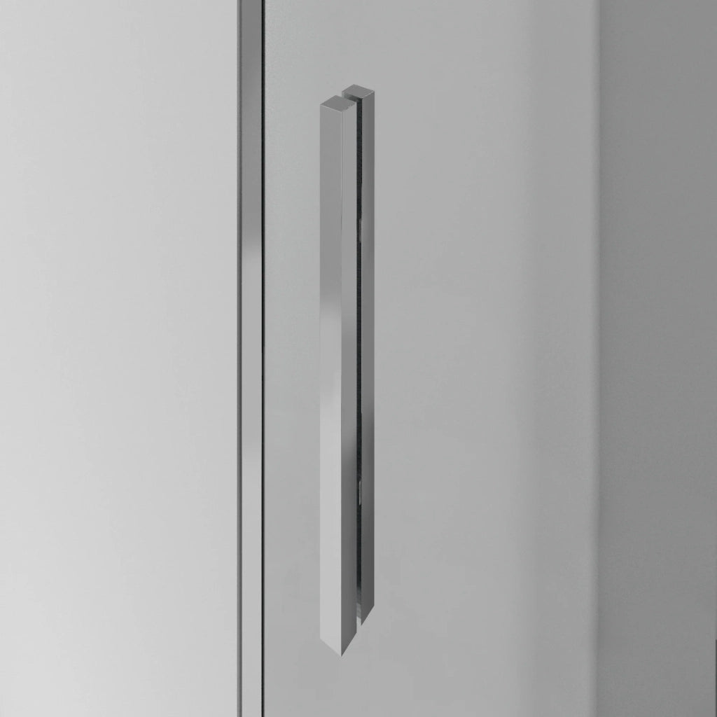 Box doccia angolare FUTURA ingresso ad angolo 90x80 cm (85-90/75-80) alluminio lucido vetro trasparente