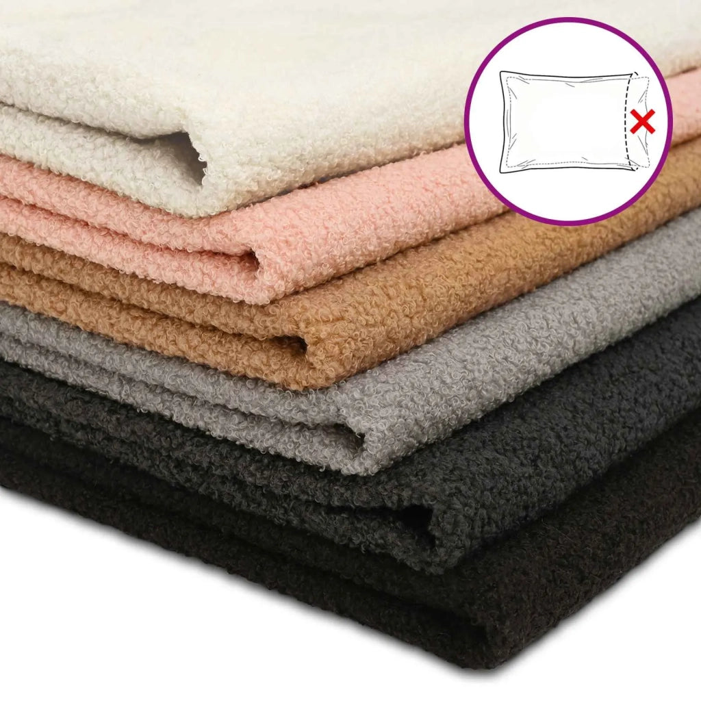 Federa 2 pcs HEERLEN Nero 30 x 50 cm Bouclé 907781