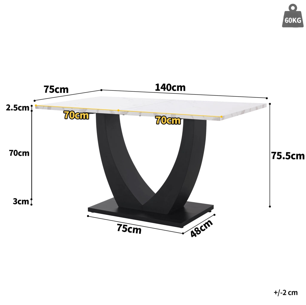 Set da pranzo 5 pezzi con tavolo e 4 sedie; base regolabile; MDF e velluto multicolore