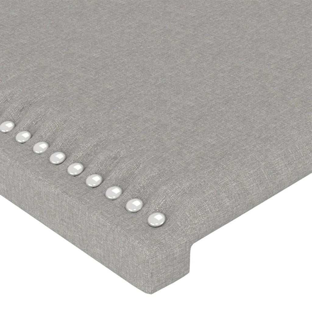 Testiera | Testata ad Orecchio Grigio Chiaro 183x23x78/88 cm in Tessuto