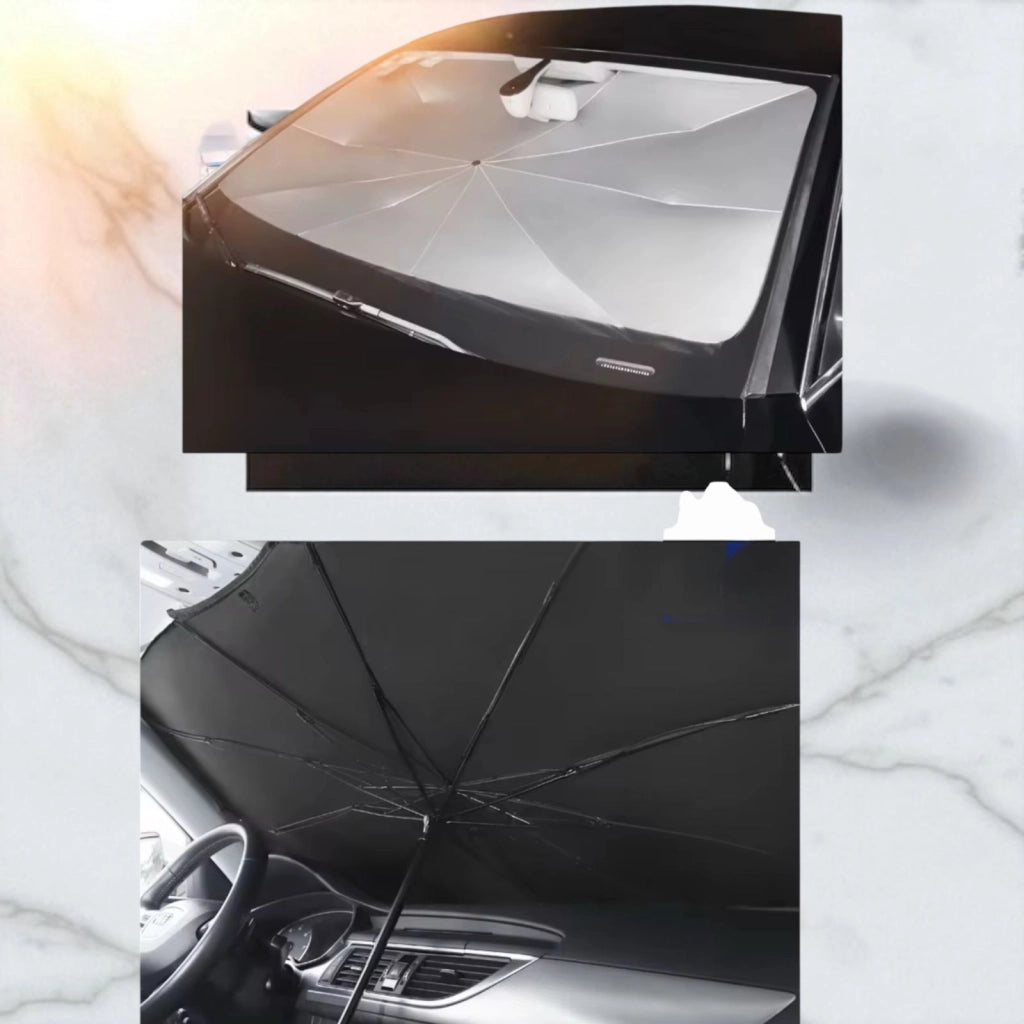 PARASOLE Per AUTO PARABREZZA ANTERIORE PIEGHEVOLE 130X75 ombrello PORTATILE