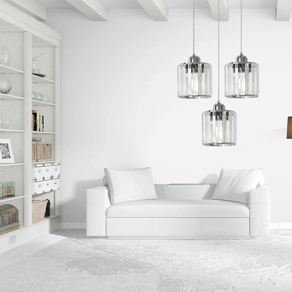 Lampada Da Soffitto Cristallo Argento APP510-3CPR