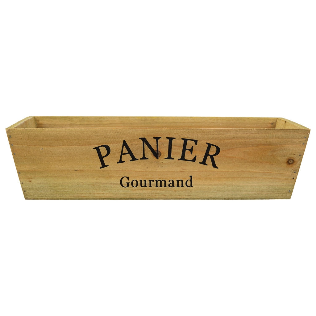 Cestino in legno marrone 37x28x9h cm
