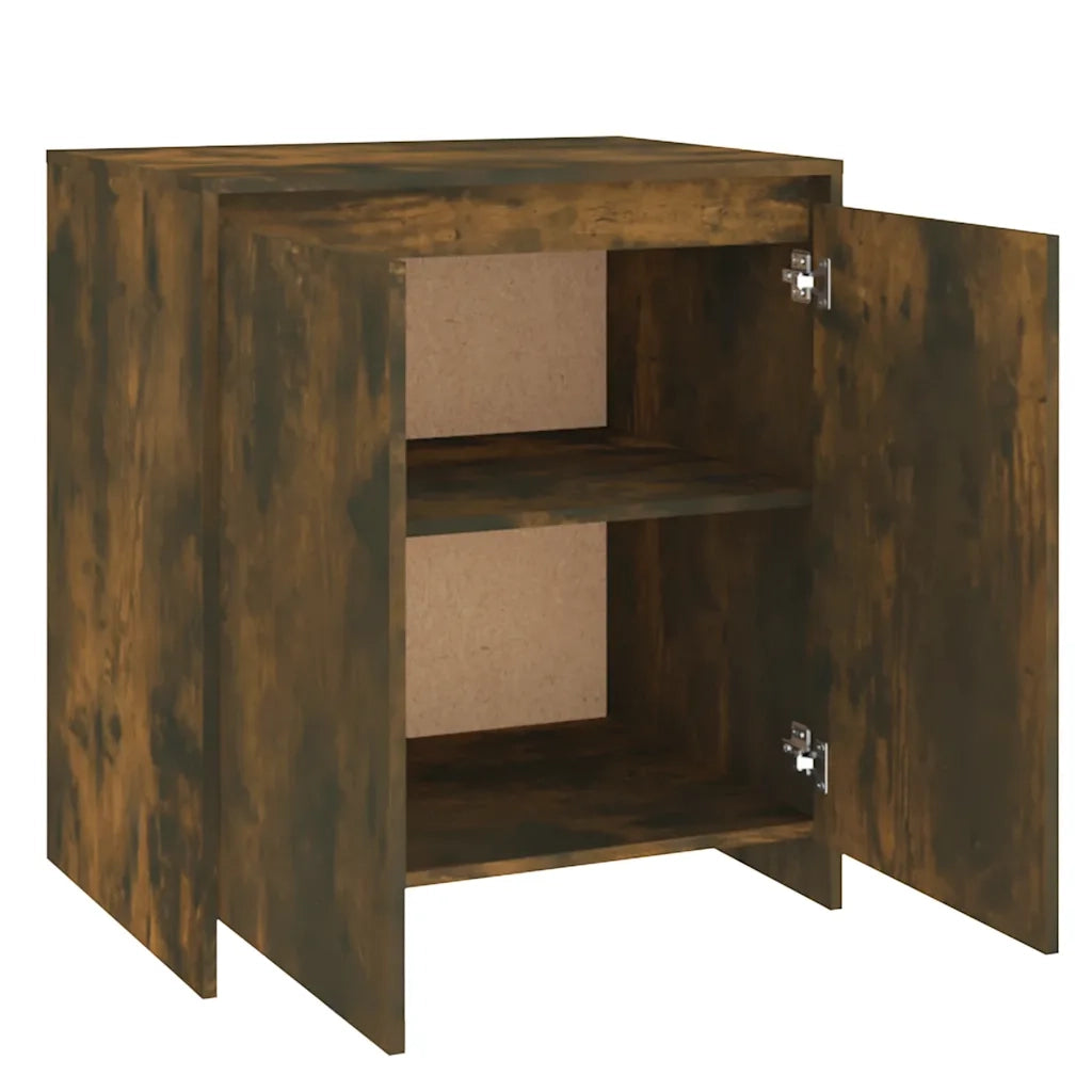 Credenza | Madia | Buffet da pranzo | Armadio da pranzo Rovere Fumo 70x41x75 cm in Legno Multistrato
