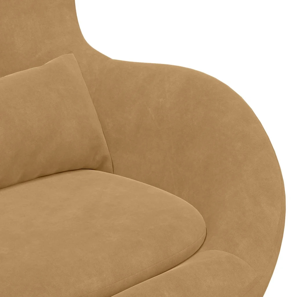 Poltrona | Sedia Relax uovo Marrone Velluto