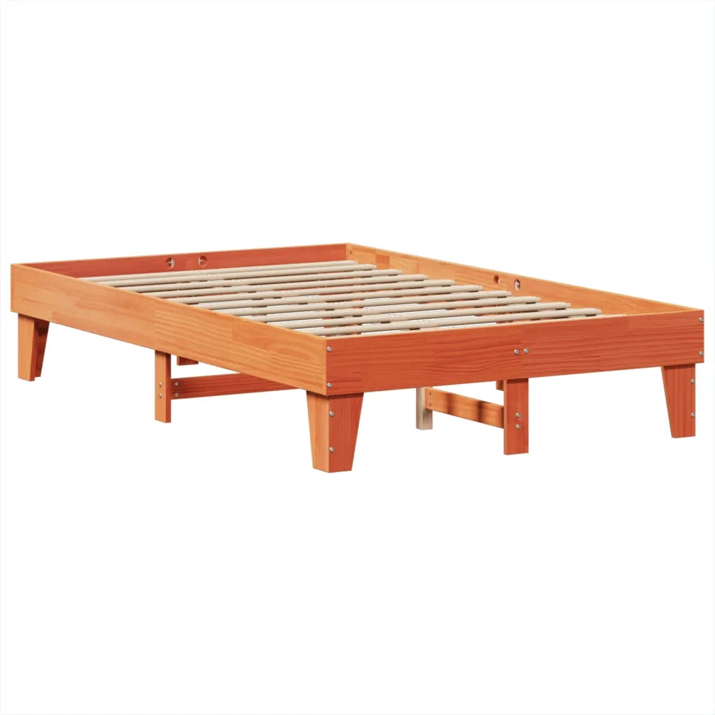 Letto senza Materasso-Struttura Letto Marrone Cera 120x200 cm in Legno di Pino 578101