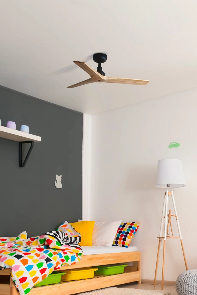 KLIM S Ventilatore da soffitto nero/pino TUYA