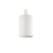 Portalampada Metallo Bianco 1 Luce E27 Liscio