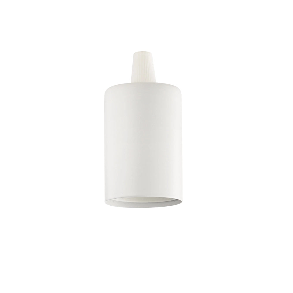 Portalampada Metallo Bianco 1 Luce E27 Liscio