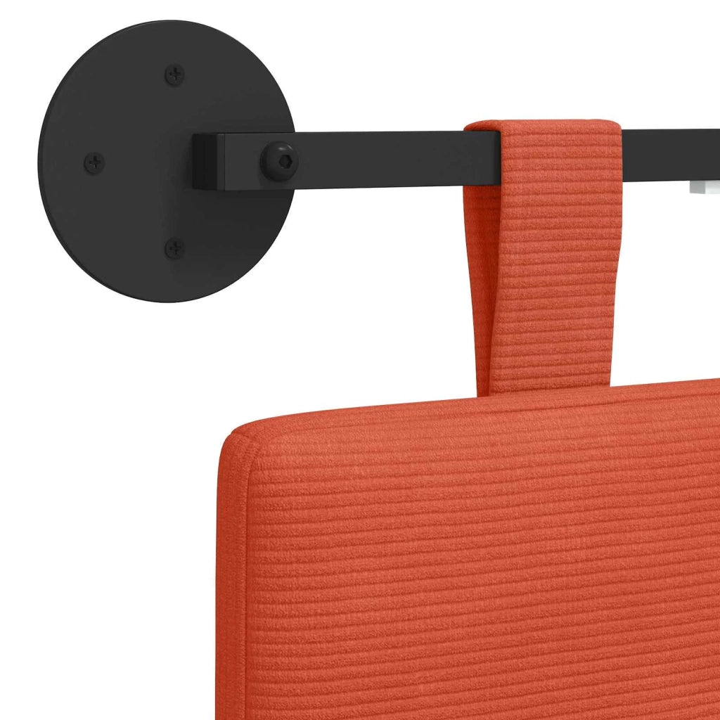 Testiera | Testata sospesa Con luce LED Rosso Arancio Tessuto in Cords