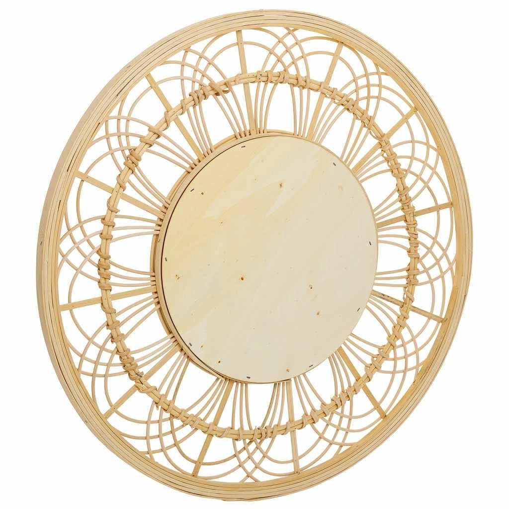 Specchio in rattan e bambù marrone d55,5x2h