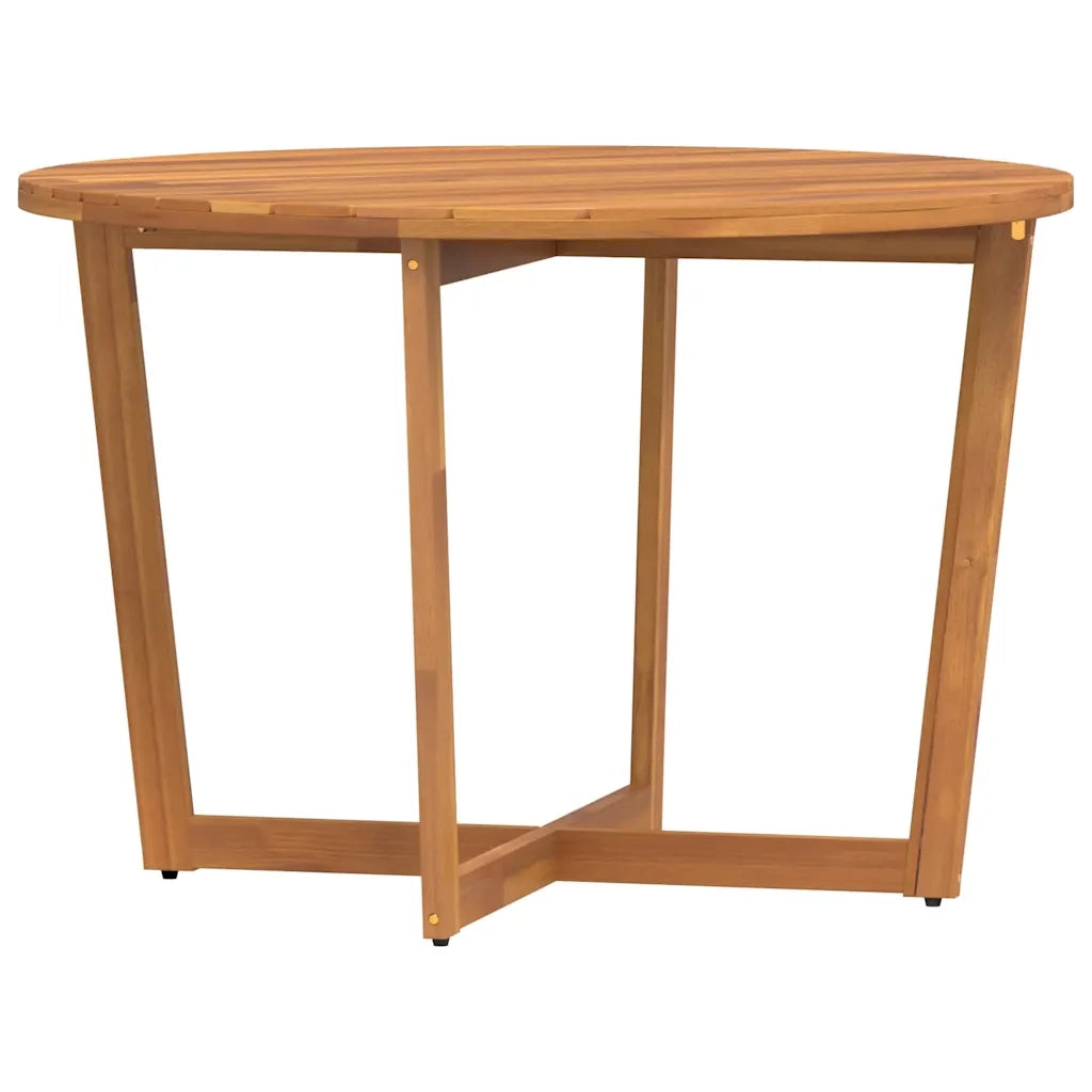 Tavolo da pranzo rotondo da giardino Ø110x75 cm in Legno Massello di Acacia 4108135