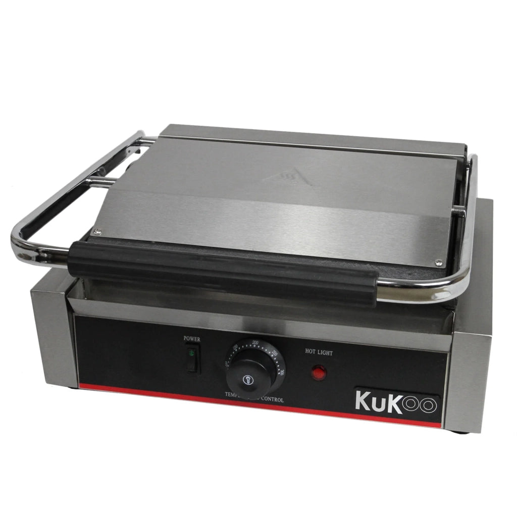 Piastra per Panini Carne Verdure Griglia Ghisa Professionale Rigata&Liscia 2200W
