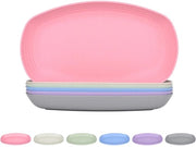 Set di piatti in plastica, 6 piatti ovali in plastica da 29,5 cm, resistenti ai shock, piatti in plastica riutilizzabili, piatto sicuro e leggero per la sala da pranzo, camper, festa, picnic, campeggio, resistente al microonde, vari colori