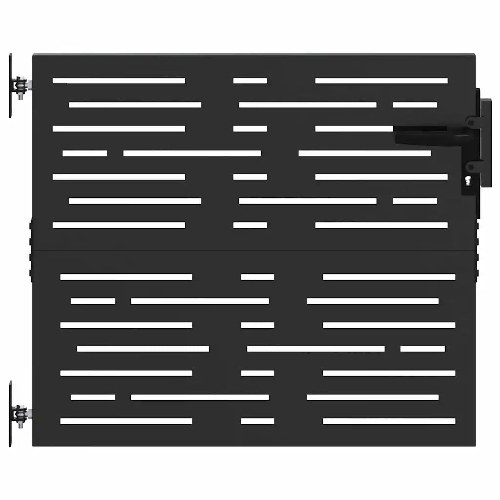 Cancello da giardino con blocco Nero 85 x 100 cm 42015874