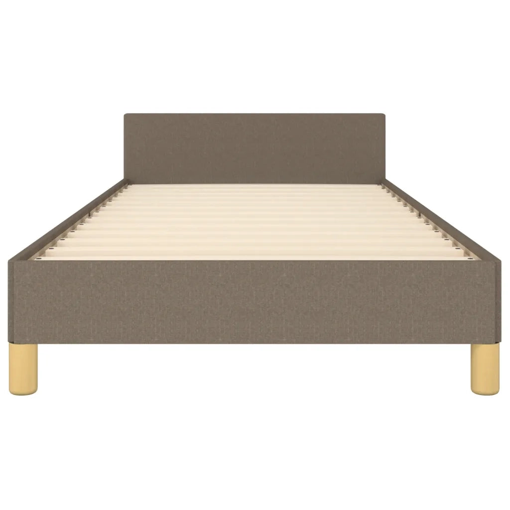 Letto singolo | Letto per adulti | Giroletto senza Materasso Tortora 80x200 cm Tessuto