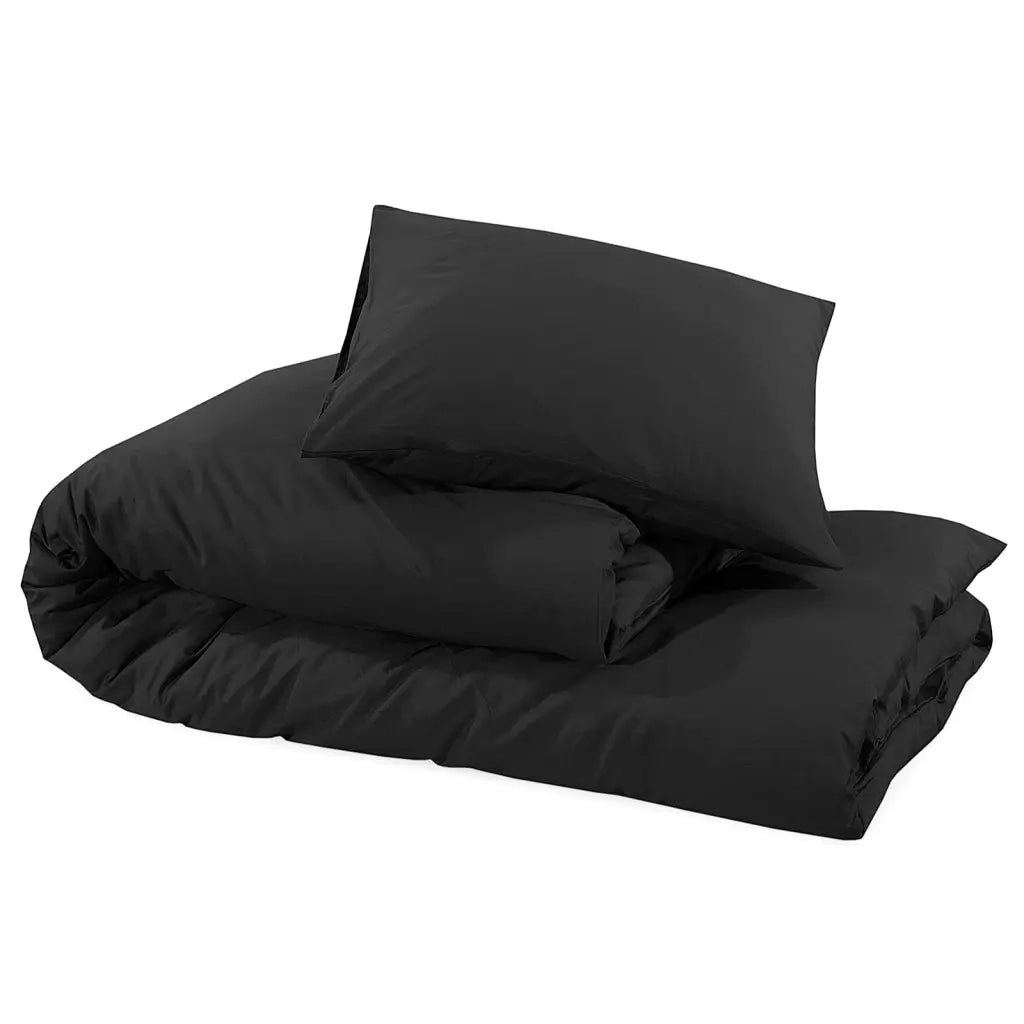 Set Copripiumino Nero 200x200 cm in Cotone 136114