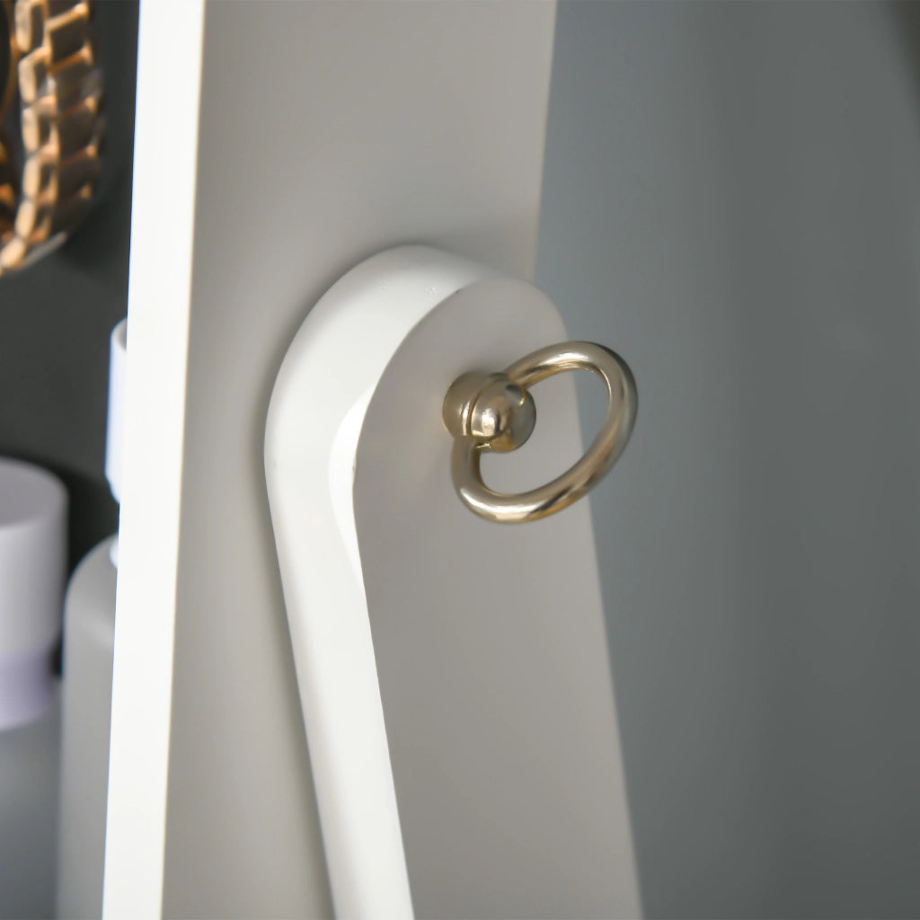Specchio con Appendiabiti e Luce LED ¨C Minimal ¨C Grigio 46x36.5x151.5cm