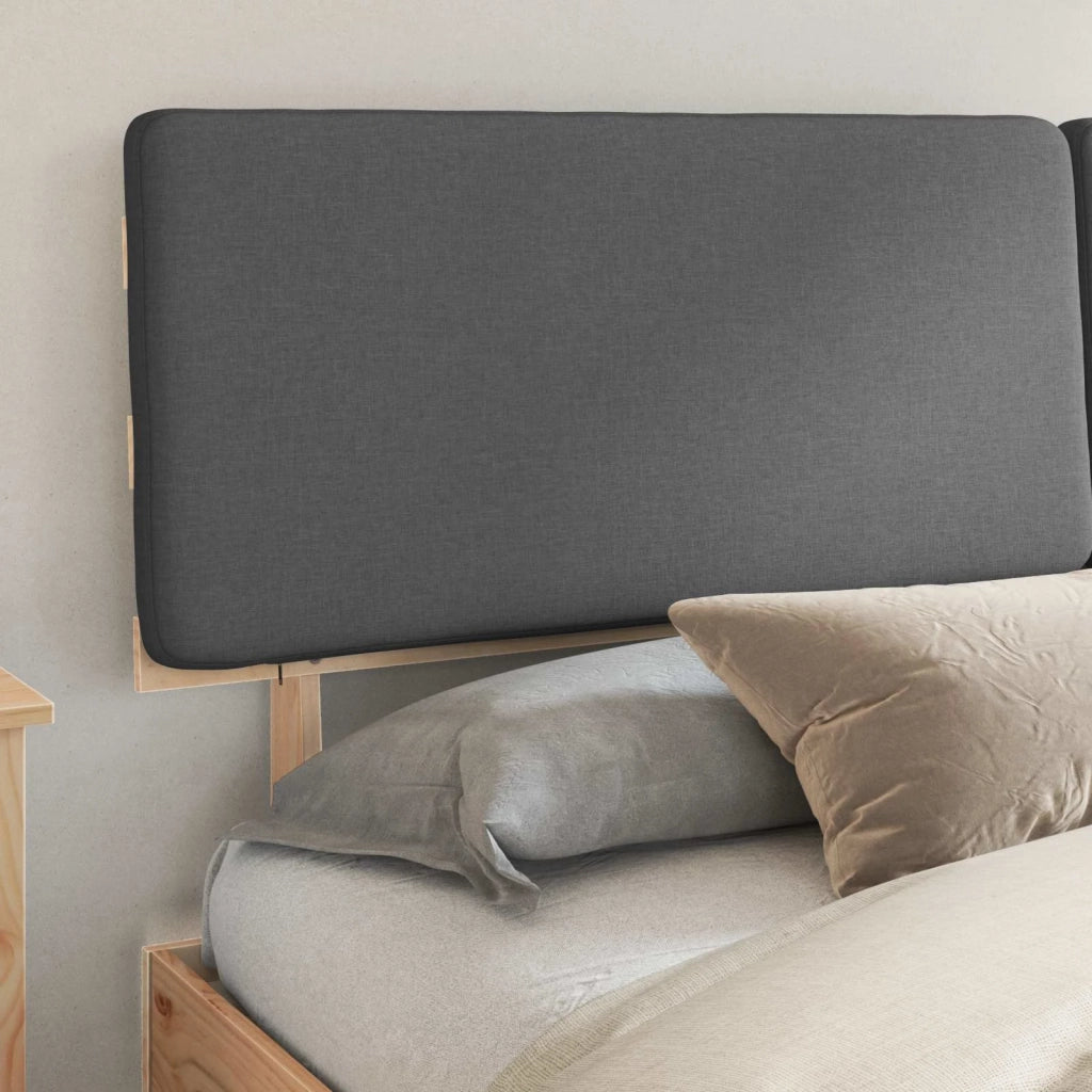 Letto con Testiera Rivestita Grigio scuro 180 x 200 cm