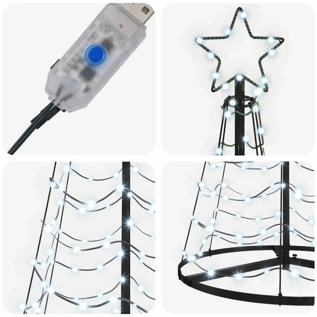 Albero di Natale LED a spirale con base EKENAS 180 cm 220 LED 42056566