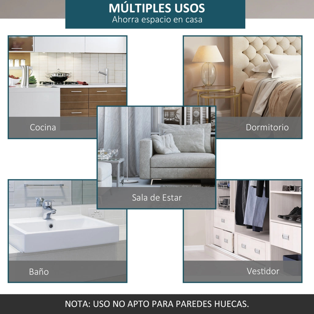 Kit di Ferramenta per Porta Scorrevole in Legno ¨C Minimal ¨C Acciaio Inox ?2,5x200 cm Argento