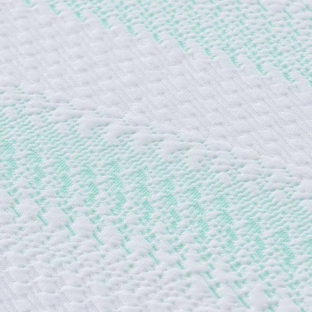 Topper per materasso Bianco e Verde 90 x 200 cm 4106168