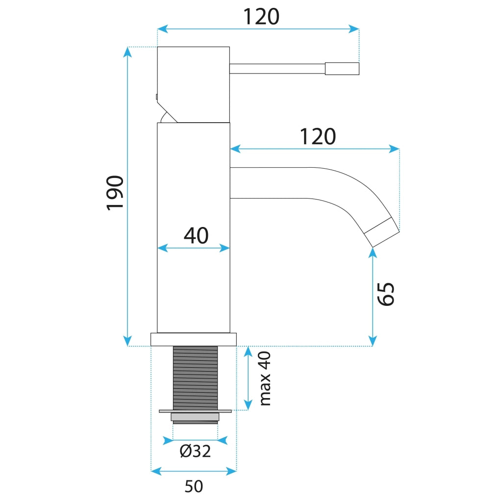 Rubinetto Da Lavabo Rea Lungo Diamond Chrome