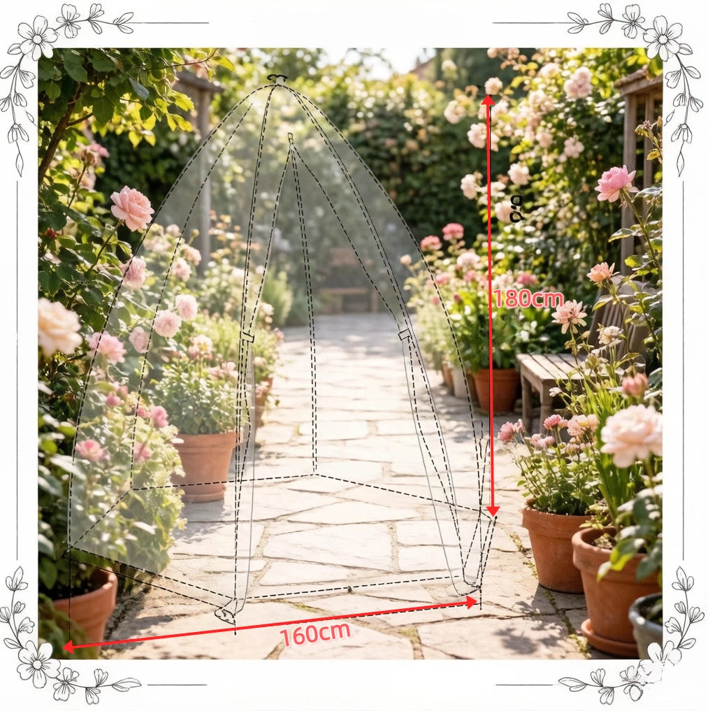 Serra da giardino 160x180x160 cm bianca in PE con base isolante