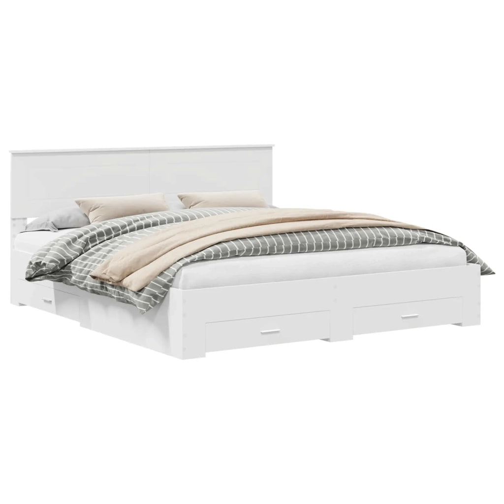 Struttura del letto Bianco 180 x 200 cm Legno multistrato