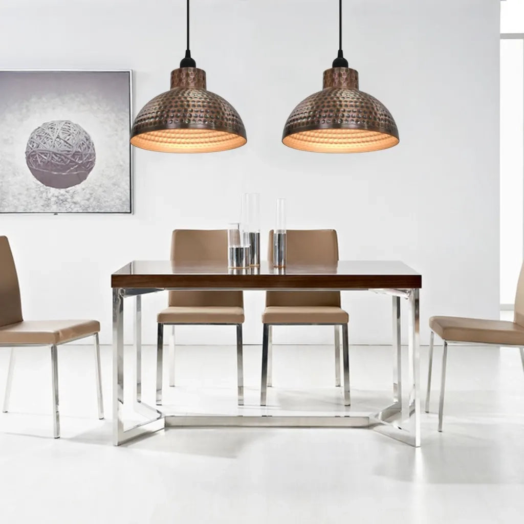 Lampadari 2 p Semisferici Color Rame 242556