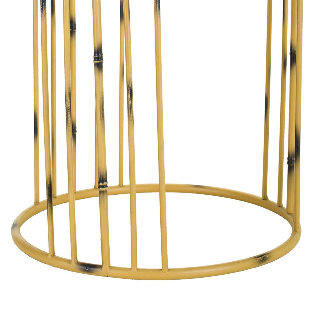 Fioriera in metallo giallo 39x39x48h